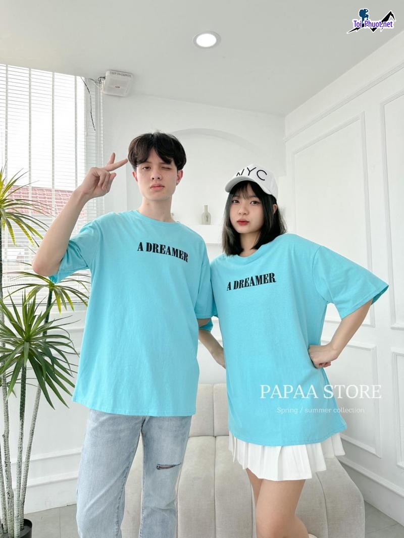 Shop áo thun nam nữ thái lan Long Xuyên An Giang hàng đẹp chất cotton (4)