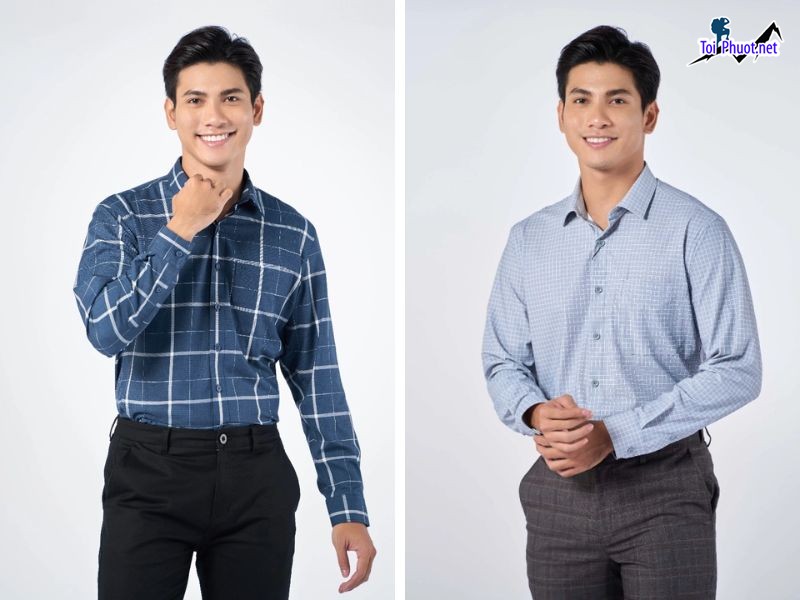 Top 7 Shop bán áo sơ mi nam đẹp nhất Đồng Xoài Bình Phước chất liệu mỏng nhẹ (1)