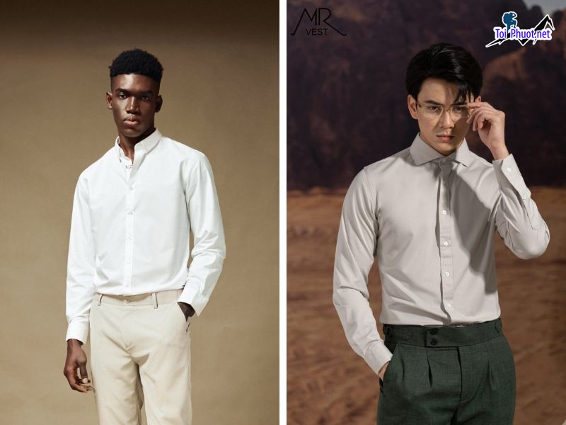 Top 7 Shop bán áo sơ mi nam đẹp nhất Đồng Xoài Bình Phước chất liệu mỏng nhẹ (3)