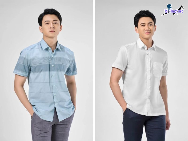 Top 7 Shop bán áo sơ mi nam đẹp nhất Đồng Xoài Bình Phước chất liệu mỏng nhẹ (4)